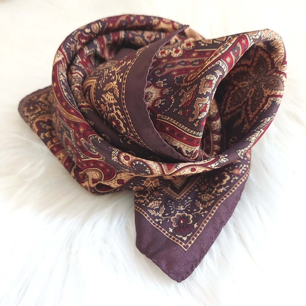 Silky Square Neck Scarf Bandana